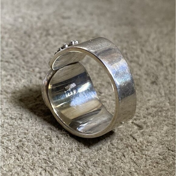 Sterling Silver & Charoite Oval Hi-Dome Stone Ring By Sajen Jewelry Bali Sz. 9 1 - Picture 10 of 10